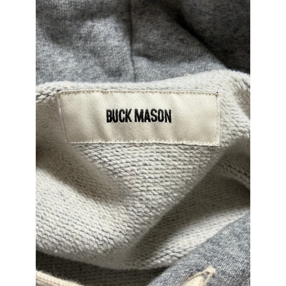 Buck Mason Welterweight Sweatshirt Two Tone Heather Gray M - Picture 5 of 6